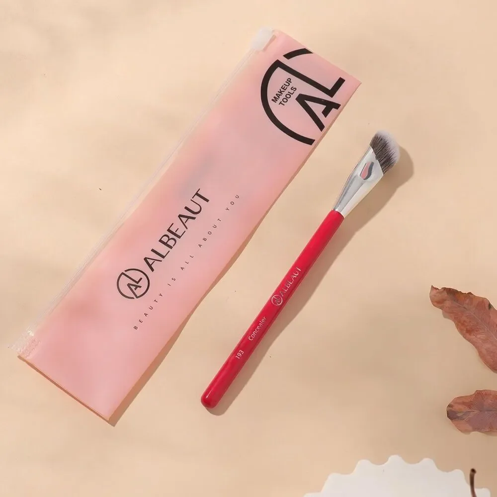 193 2pcs Red Angled Under Eye Makeup Precision Face Blending concealer brushes